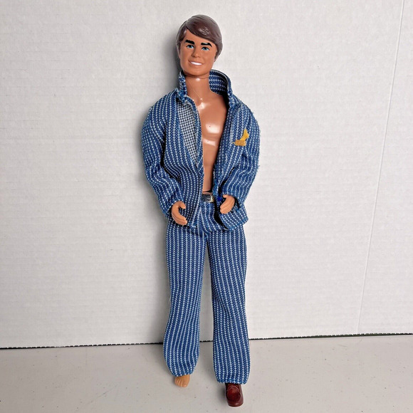 Vintage Ken Barbie Outfit Pinstripe Suit Dreamboat Shirt 1969 Mattel HTF Rare - Picture 5 of 16